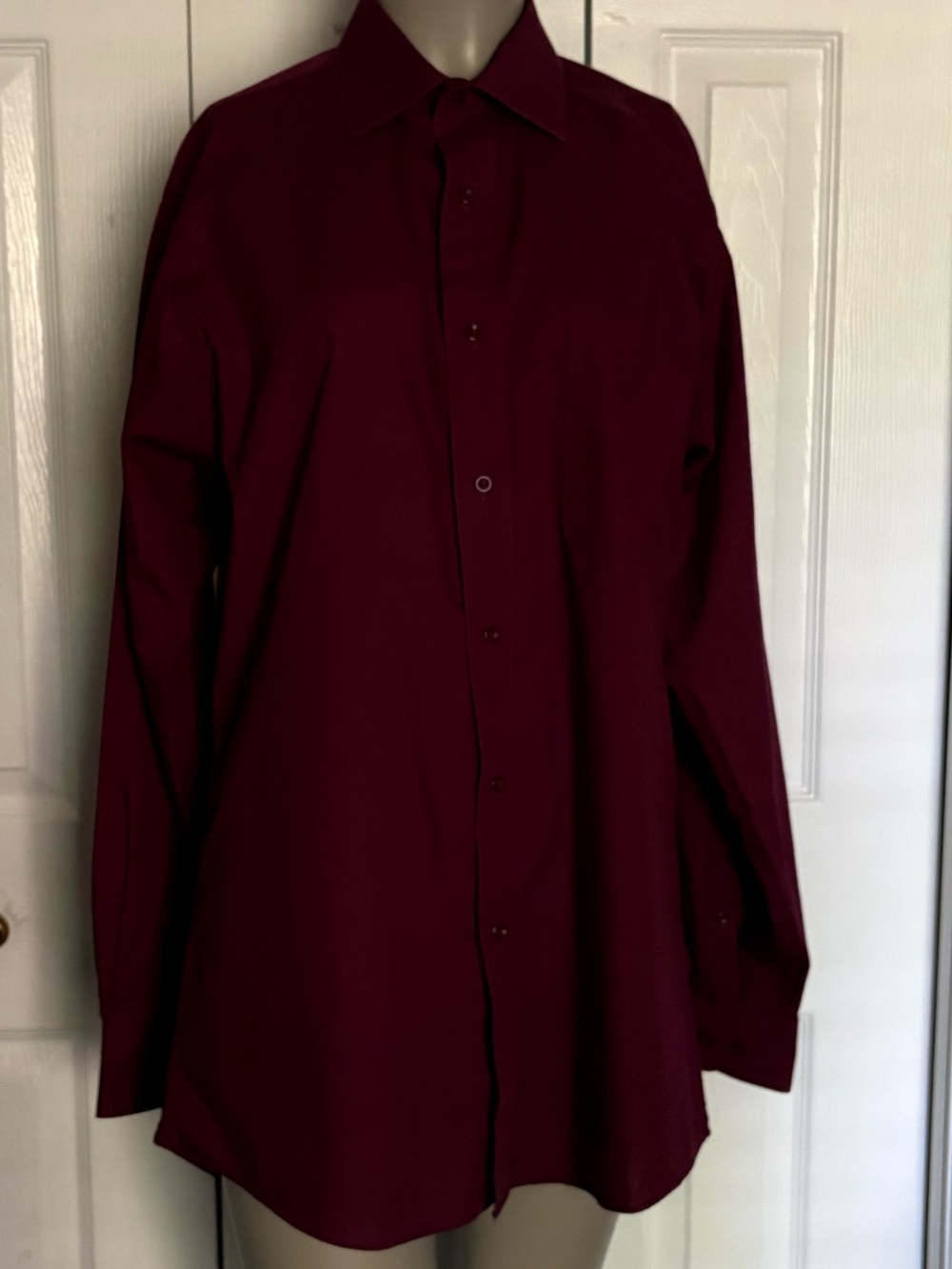 Pierre Cardin Burgundy Button-Up Shirt
